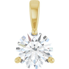 14K Yellow Gold 3/4 CTW Natural Diamond Pendant