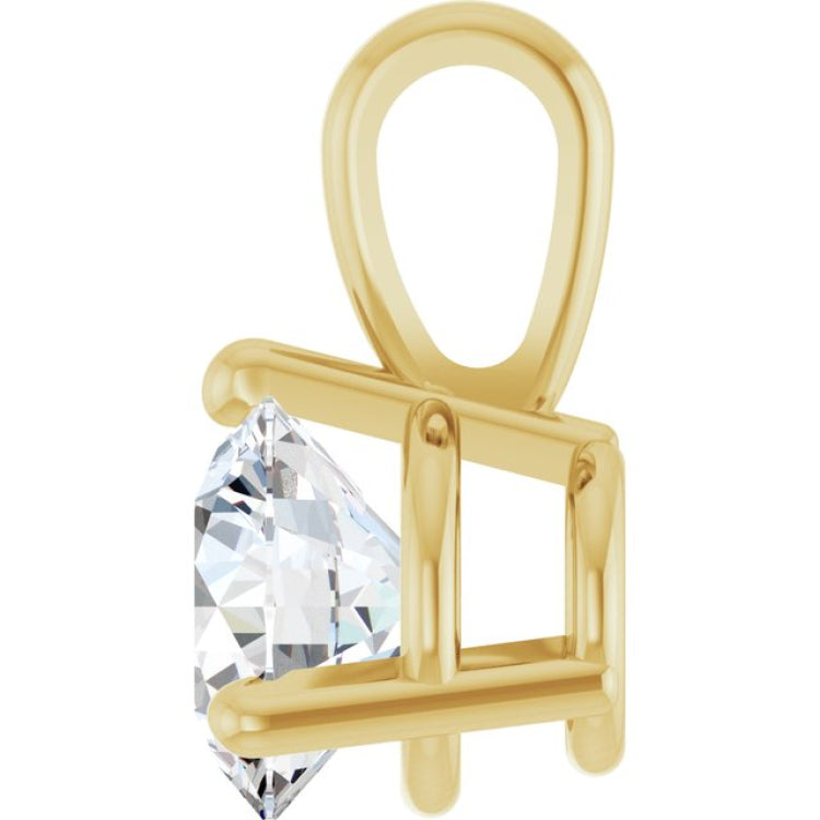 14K Yellow Gold 3/4 CTW Natural Diamond Pendant