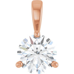 14K Rose Gold 3/4 CTW Natural Diamond Pendant