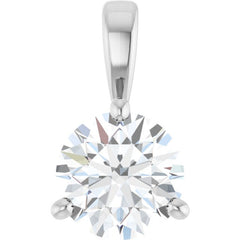 Sterling Silver 3/4 CTW Natural Diamond Pendant