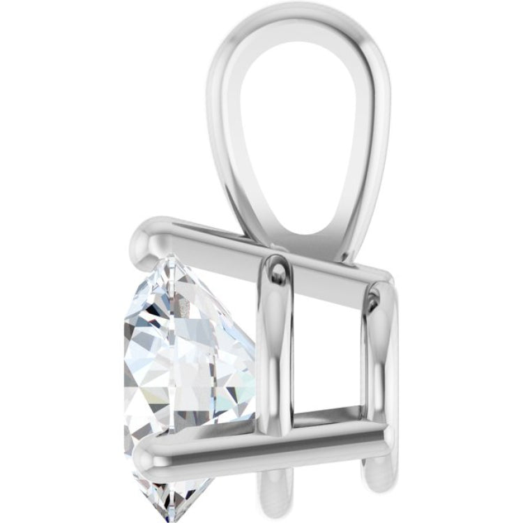 Sterling Silver 3/4 CTW Natural Diamond Pendant