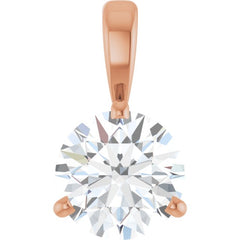 14K Rose Gold 1 CTW Natural Diamond Pendant