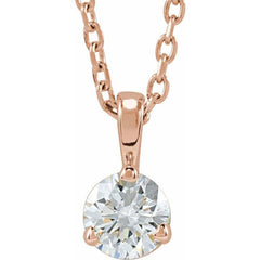 14K Rose Gold 1/4 CTW Natural Diamond 18" Necklace