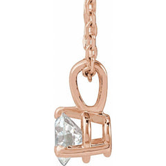 14K Rose Gold 1/4 CTW Natural Diamond 18" Necklace