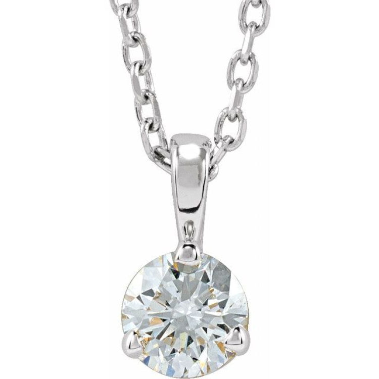 Platinum 1/4 CTW Natural Diamond 18" Necklace