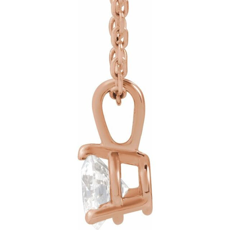 14K Rose Gold 1/3 CTW Natural Diamond 18" Necklace