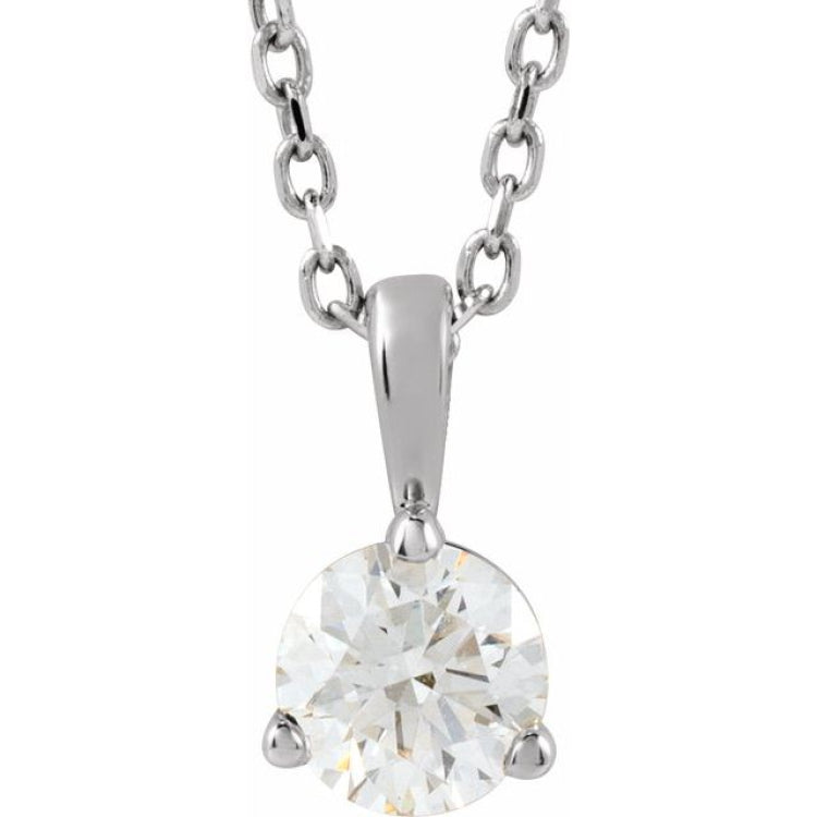 Platinum 1/3 CTW Natural Diamond 18" Necklace