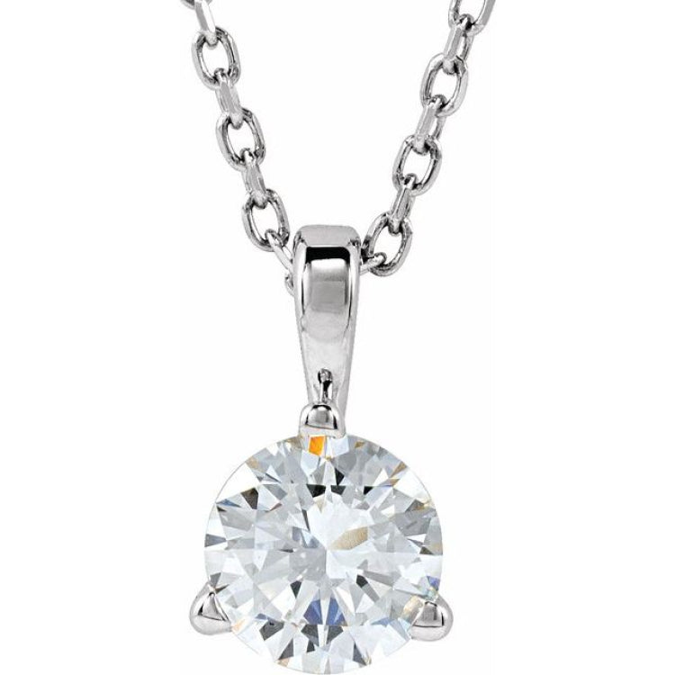 Sterling Silver 1/2 CTW Natural Diamond 18" Necklace