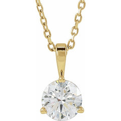 14K Yellow Gold 5/8 CTW Natural Diamond 18" Necklace