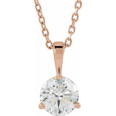 14K Rose Gold 5/8 CTW Natural Diamond 18" Necklace