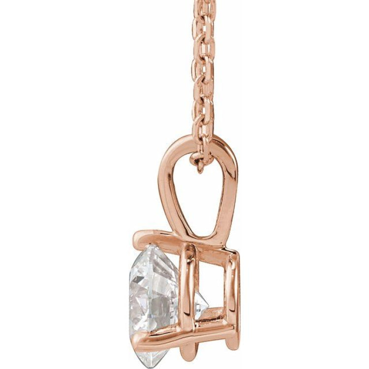 14K Rose Gold 5/8 CTW Natural Diamond 18" Necklace