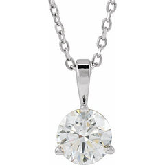 Platinum 5/8 CTW Natural Diamond 18" Necklace