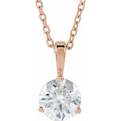 14K Rose Gold 3/4 CTW Natural Diamond 18" Necklace