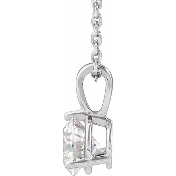 14K White Gold 3/4 CTW Natural Diamond 18" Necklace
