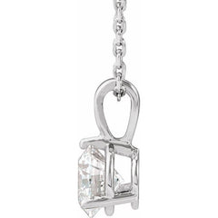 14K White Gold 3/4 CTW Natural Diamond 18" Necklace