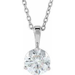 Platinum 3/4 CTW Natural Diamond 18" Necklace
