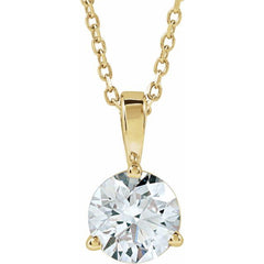 14K Yellow Gold 1 CTW Natural Diamond 18" Necklace