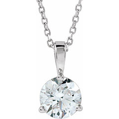 Sterling Silver 1 CTW Natural Diamond 18" Necklace