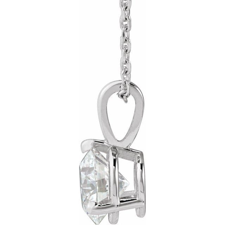 Sterling Silver 1 CTW Natural Diamond 18" Necklace