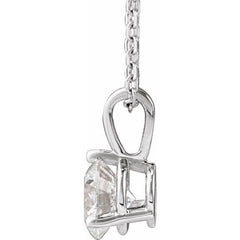 14K White Gold 5/8 CTW Lab-Grown Diamond 18" Necklace