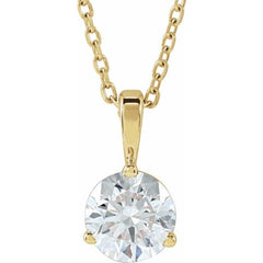 14K Yellow Gold 3/4 CTW Lab-Grown Diamond 18" Necklace
