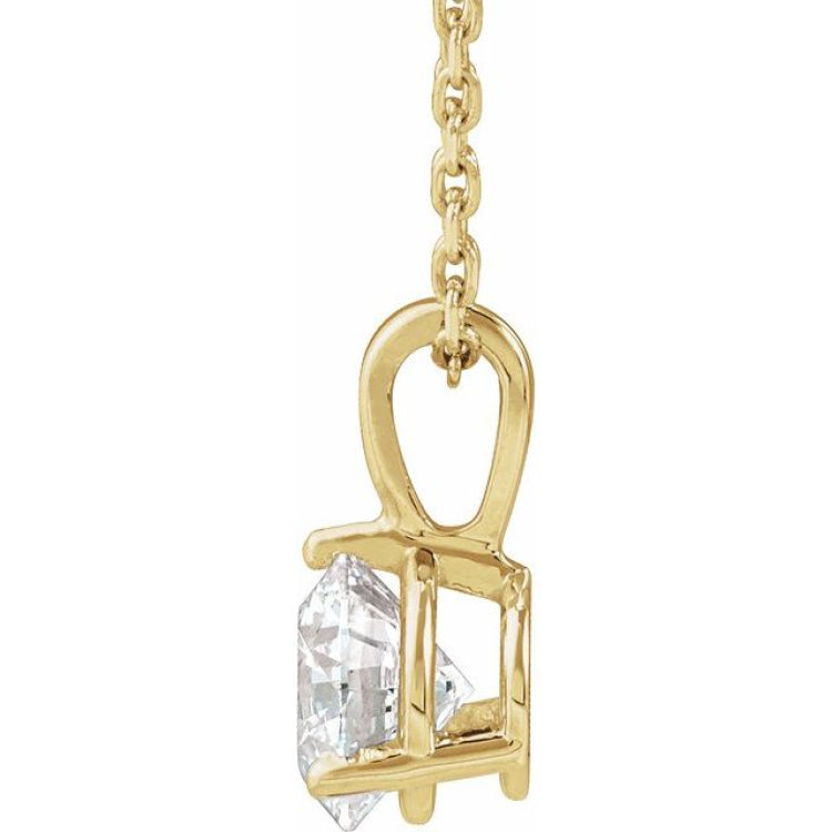 14K Yellow Gold 3/4 CTW Lab-Grown Diamond 18" Necklace