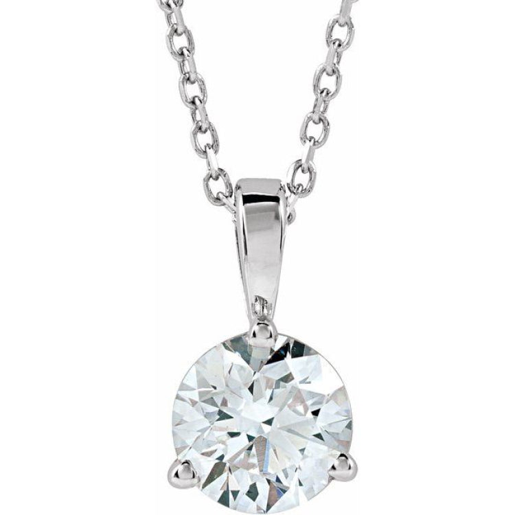 Sterling Silver 1 CTW Lab-Grown Diamond 18" Necklace