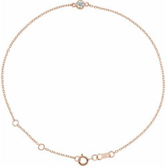 14K Rose Gold Lab-Grown Diamond 6 1/2-7 1/2" Bracelet