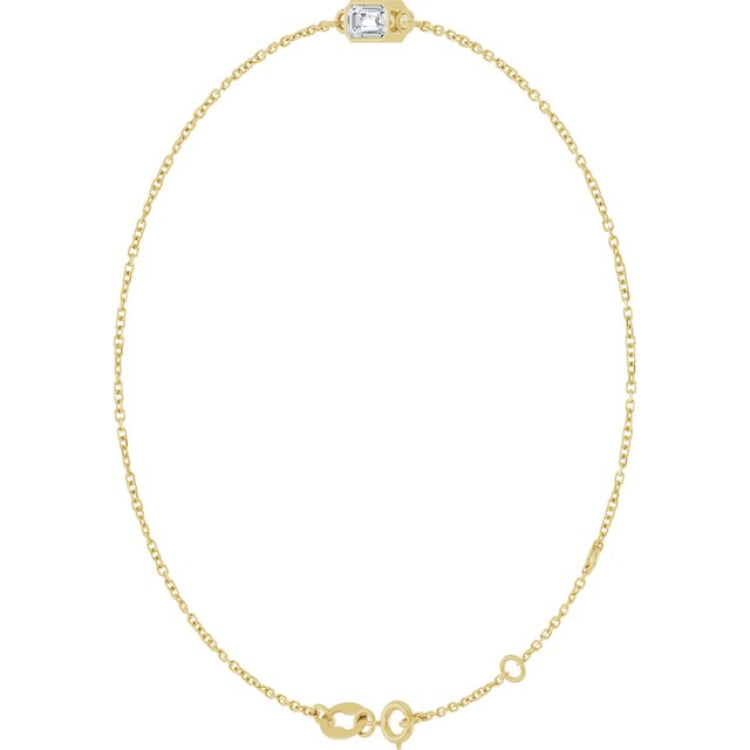 14K Yellow Gold Lab-Grown Diamond 6 1/2-7 1/2" Bracelet