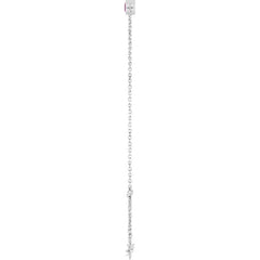 14K White Gold Natural Pink Tourmaline 6 1/2-7 1/2" Bracelet