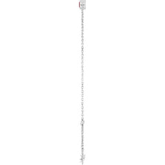 14K White Gold Natural Ruby 6 1/2-7 1/2" Bracelet
