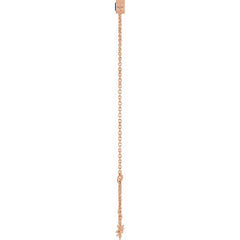 14K Rose Gold Natural Blue Sapphire 6 1/2-7 1/2" Bracelet