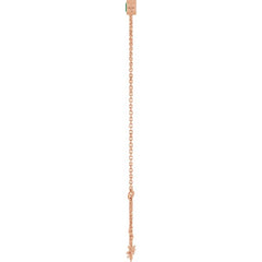 14K Rose Gold Natural Emerald 6 1/2-7 1/2" Bracelet
