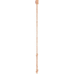 14K Rose Gold Natural Ruby 6 1/2-7 1/2" Bracelet