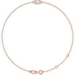 14K Rose Gold Lab-Grown Diamond 6 1/2-7 1/2" Bracelet