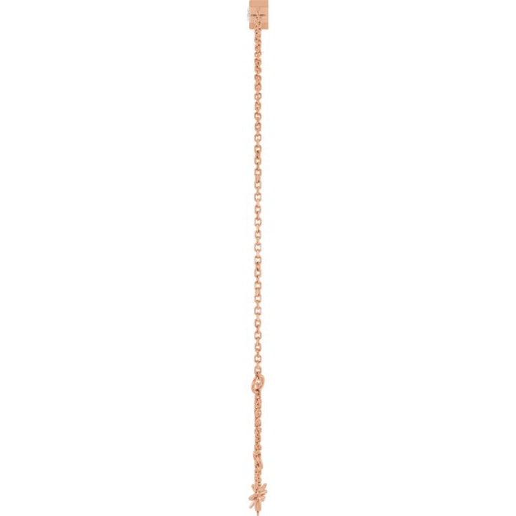 14K Rose Gold Lab-Grown Diamond 6 1/2-7 1/2" Bracelet