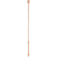 14K Rose Gold Natural Aquamarine 6 1/2-7 1/2" Bracelet