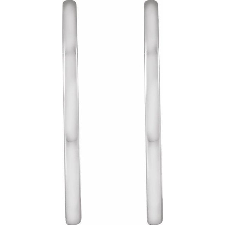 Platinum Hinged 25 mm Hoop Earrings