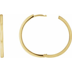 14K Yellow Gold Hinged 25 mm Hoop Earring