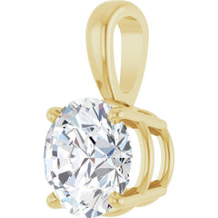 14K Yellow Gold 1 1/2 CT Lab-Grown Diamond Pendant