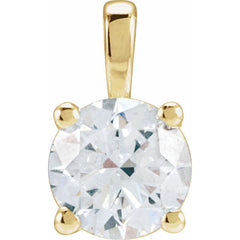 14K Yellow Gold 1 1/2 CT Natural Diamond Pendant