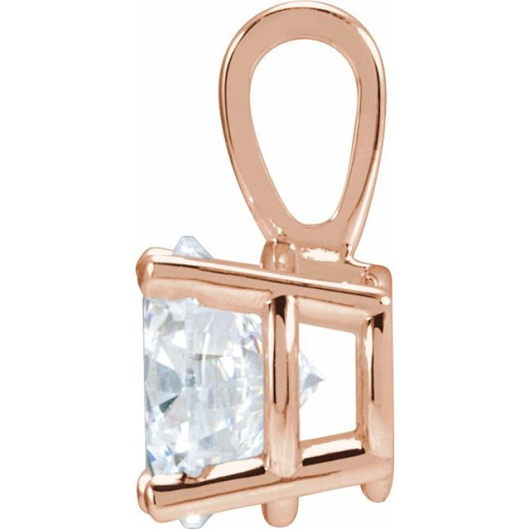 14K Rose Gold 1 1/2 CT Natural Diamond Pendant