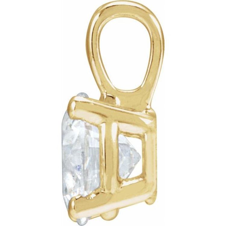14K Yellow Gold 1 1/2 CT Lab-Grown Diamond Pendant