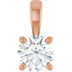 14K Rose Gold 1/3 CT Lab-Grown Diamond Pendant