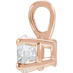14K Rose Gold 1/2 CT Lab-Grown Diamond Pendant