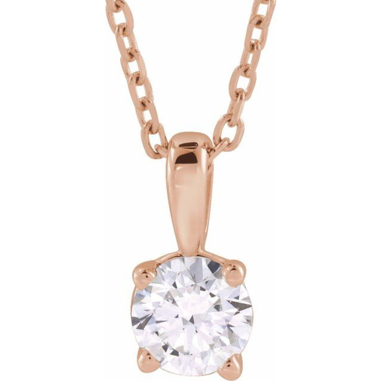 14K Rose Gold 1 1/4 CTW Natural Diamond 18" Necklace