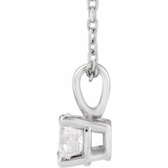 14K White Gold 1 1/4 CT Lab-Grown Diamond 18" Necklace
