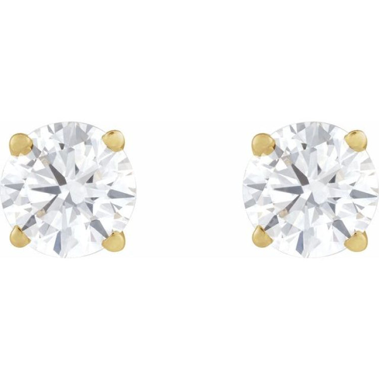 14K Yellow Gold 1/3 CT Lab-Grown Diamond Earring