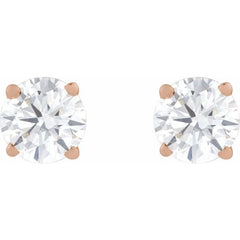 14K Rose Gold 1/3 CT Lab-Grown Diamond Earring