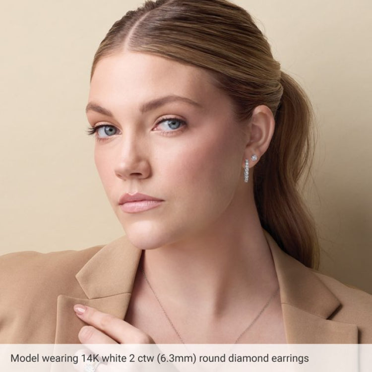14K Rose Gold Natural Citrine Earring